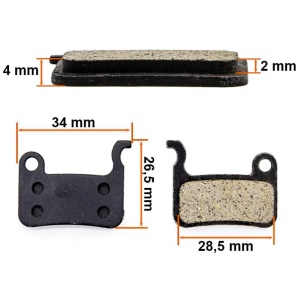 Set plăcuțe frână pentru trotinete electrice Xiaomi Mi 3, Joyor X5S (Unico), Joyor X1, biciclete electrice Joyor Mbike, Rășină, eWheel - Img 2