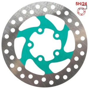 Disc frână 120 mm cu 5 prinderi pentru trotinete electrice Xiaomi Mi Pro, Xiaomi Mi Pro 2, Joyor GS5, Joyor GS9 + 5 șuruburi, eWheel, Verde - Img 3