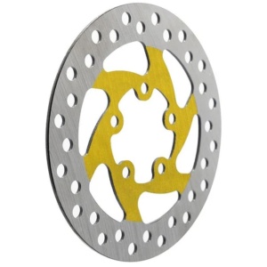 Disc frână 120 mm cu 5 prinderi pentru trotinete electrice Xiaomi Mi Pro, Xiaomi Mi Pro 2, Joyor GS5, Joyor GS9 + 5 șuruburi, eWheel, Galben - Img 4