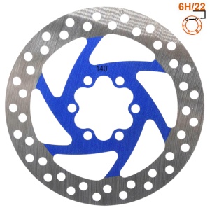 Disc frână 140 mm cu 6 prinderi pentru trotinete electrice Kukirin G2 Max, Kukirin G3/G3 Pro, Kukirin G4, Kugoo M4/M4 Pro, eWheel, Albastru + 6 șuruburi - Img 3