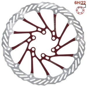 Disc frână 160 mm cu 6 prinderi pentru trotinete electrice Kukirin G2 (2025), Kukirin G2 (2026), Kukirin G4, Kukirin G4 Max, Roșu - Img 3
