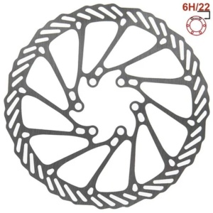 Disc frână 160 mm cu 6 prinderi pentru trotinete electrice Kukirin G2 (2025), Kukirin G2 (2026), Kukirin G4, Kukirin G4 Max, Argintiu - Img 3
