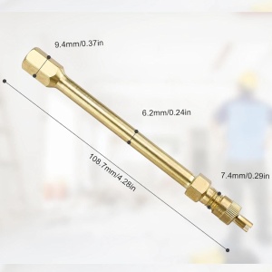 Extensie metalică valvă 10 cm, compatibilă cu valve auto (Schrader), Chserok - Img 2