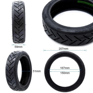 Pachet PROMO: 1 x Cauciuc 8.5x2 | 8 ½ x 2 | 50/75-6.1 + 1 x Cameră 8.5x2 | 8 ½ x 2 | 50/75-6.1 cu valvă dreaptă, grosime 2 mm, pentru trotinete electrice Xiaomi Mi M365/Pro/Pro 2/Essential/1S - Img 3