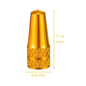 Set 5 capace valve Presta pentru biciclete, Greluma, Auriu - Img 2