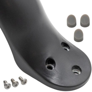 Aripă spate pentru trotinete electrice Xiaomi Mi Essential, Xiaomi Mi 1S, Xiaomi Mi Pro 2, Xiaomi Mi 3 + Cârlig + Placă de înmatriculare + 3 șuruburi cu 3 căpăcele de protecție, eWheel, Negru - Img 2