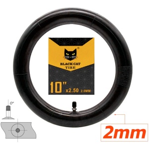 Cameră 10x2.5 cu valvă dreaptă pentru trotinete electrice, Black Cat, Calitate PREMIUM - 2 mm grosime - Img 2