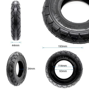Pachet PROMO: 1 x Cauciuc 200x50 + 1 x Cameră 200x50 cu valvă îndoită la 45 de grade, pentru trotinete electrice Joyor A1/F1/F3/F5 și cărucioare - Img 3