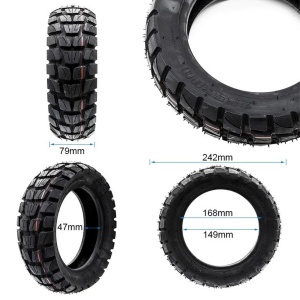 Pachet PROMO: 1 x Cauciuc off-road 10x3.0-6 | 255x80 | 80/65-6 + 1 x Cameră 10x3 | 255x80 | 80/65-6 cu valvă îndoită la 45 de grade, pentru trotinete electrice Kukirin G2 Max, Laotie ES10P, Tibo Epic+ 2.0, Joyor S5/S5S - Img 3