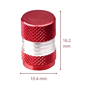 Set 5 capace valve Auto pentru ATV-uri, motociclete, mașini și alte vehicule, cu inel etanșare integrat, protecție antipraf, Greluma, Roșu - Img 2
