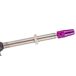 Set 5 capace valve Presta pentru biciclete, Greluma, Mov - Img 3