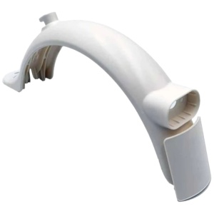 Aripă spate pentru trotinete electrice Xiaomi Mi Essential, Xiaomi Mi 1S, Xiaomi Mi Pro 2, Xiaomi Mi 3 + Cârlig + Placă de înmatriculare + 3 șuruburi cu 3 căpăcele de protecție, eWheel, Alb