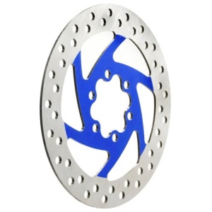 Disc frână 120 mm cu 6 prinderi pentru trotinete electrice Zero 8X, Joyor X1/X5S/Y5S/Y6S + 6 șuruburi, eWheel, Albastru - Img 3