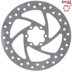 Disc frână 160 mm cu 6 prinderi pentru trotinete electrice Halo Knight T107 Pro, Halo Knight T107 Max, Halo Knight T108 Pro, Kukirin G2 (2025), Kukirin G2 (2026), Kukirin G4, Kukirin G4 Max, Argintiu - Img 3