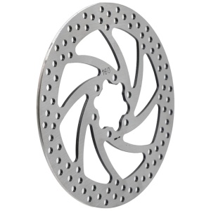 Disc frână ranforsat 160 mm cu 6 prinderi pentru biciclete electrice și trotinete electrice, grosime 2.9 mm, eWheel, Argintiu - Img 3
