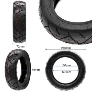 Pachet PROMO: 1 x Cauciuc 10x3.0-6 | 255x80 | 80/65-6 + 1 x Cameră 10x3 | 255x80 | 80/65-6 cu valvă îndoită la 45 de grade, pentru trotinete electrice Kukirin G2 Max, Laotie ES10P, Tibo Epic+ 2.0, Joyor S5/S5S - Img 3