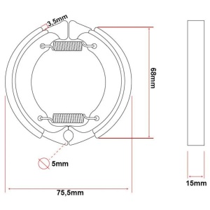 Plăcuțe frână pe tambur pentru trotinete electrice Xiaomi Mi 5/Mi 5 Pro/Mi 5 Max, Dualtron Mini/Raptor/Raptor 2/Compact/Speedway, Minimotors - Img 2