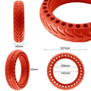 Cauciuc plin 8.5x2 | 8 ½ x 2 | 50/75-6.1 pentru trotinete electrice Xiaomi Mi Pro 2, Xiaomi Mi M365, Kugoo M2 Pro, Aovopro 365GO, JRH Electric Pro S2, Nedong, Roșu - Img 2