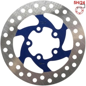 Disc frână 120 mm cu 5 prinderi pentru trotinete electrice Xiaomi Mi Pro, Xiaomi Mi Pro 2, Joyor GS5, Joyor GS9 + 5 șuruburi, eWheel, Albastru - Img 3