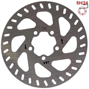 Disc frână 130 mm cu 5 prinderi pentru trotinete electrice Xiaomi Mi 4 Pro + 5 șuruburi, eWheel, Argintiu - Img 4
