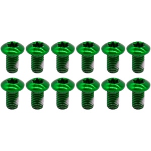 Set 12 șuruburi M5x10 mm pentru disc de frână pentru trotinete electrice și biciclete, eWheel, Verde