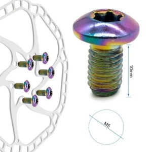 Set 12 șuruburi M5x10 mm pentru disc de frână pentru trotinete electrice și biciclete, eWheel, Multicolor - Img 2