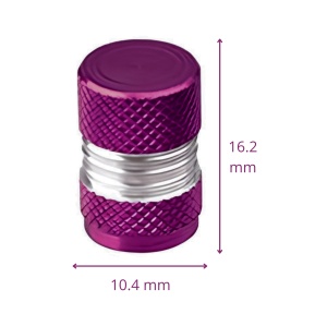 Set 5 capace valve Auto pentru ATV-uri, motociclete, mașini și alte vehicule, cu inel etanșare integrat, protecție antipraf, Greluma, Mov - Img 2