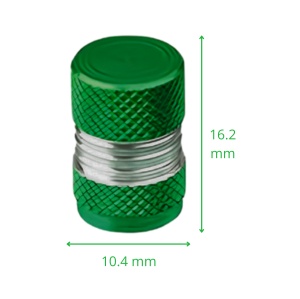 Set 5 capace valve Auto pentru ATV-uri, motociclete, mașini și alte vehicule, cu inel etanșare integrat, protecție antipraf, Greluma, Verde - Img 2