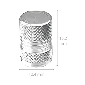 Set 5 capace valve Auto pentru ATV-uri, motociclete, mașini și alte vehicule, cu inel etanșare integrat, protecție antipraf, Greluma, Argintiu - Img 2