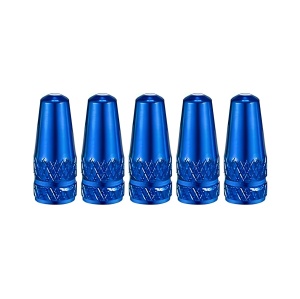 Set 5 capace valve Presta pentru biciclete, Greluma, Albastru închis