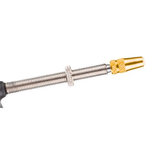 Set 5 capace valve Presta pentru biciclete, Greluma, Auriu - Img 3