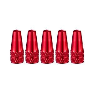 Set 5 capace valve Presta pentru biciclete, Greluma, Roșu