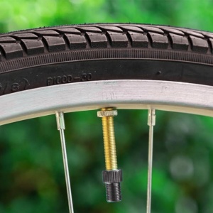 Adaptor valvă Presta (SV) în valvă Auto/Schrader (AV) pentru biciclete, HZJD, Negru - Img 3