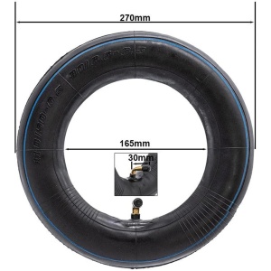 Cameră 90/65-6.5 | 85/65-6.5 | 110/50-6.5 (11 inch) cu valvă îndoită la 90 de grade pentru trotinete electrice, eWheel - Img 2