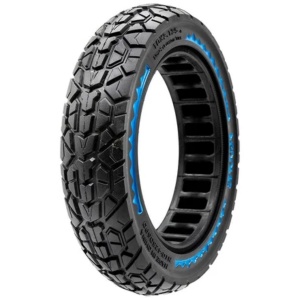 Cauciuc plin 10x2.125-6.5 off-road pentru trotinete electrice Ninebot D18E/D28E/D38E/F20/F25/F30/F40, Xiaomi Mi 4/Mi 4 Lite 2nd/Mi 4 Ultra, Navee N20/N40, Nedong, Negru/Albastru