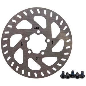 Disc frână 130 mm cu 5 prinderi pentru trotinete electrice Xiaomi Mi 4 Pro + 5 șuruburi, eWheel, Argintiu - Img 3
