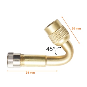 Prelungitor valvă îndoită la 45 de grade, 34 mm - Img 2