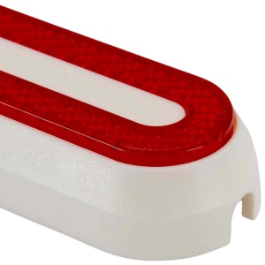 Set 4 capace roți față și spate cu elemente reflectorizante pentru trotinete electrice Xiaomi Mi M365/1S/3/Essential/Pro/Pro 2, eWheel, Alb/Roșu - Img 3