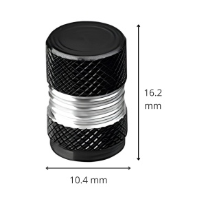 Set 5 capace valve Auto pentru ATV-uri, motociclete, mașini și alte vehicule, cu inel etanșare integrat, protecție antipraf, Greluma, Negru - Img 2