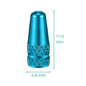 Set 5 capace valve Presta pentru biciclete, Greluma, Albastru deschis - Img 2