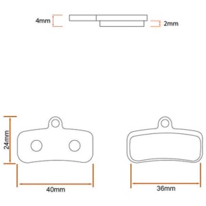 Set plăcuțe frână pentru trotinete electrice Kukirin G4 Max și sisteme de frână Shimano Saint M810/M820, Ceramică, eWheel - Img 2