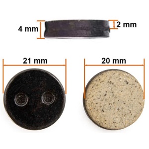 Set plăcuțe frână pentru trotinete electrice Xiaomi Mi M365, Xiaomi Mi 1S, Xiaomi Mi Essential, Rășină, eWheel - Img 3