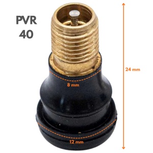 Valvă tubeless dreaptă pentru trotinete electrice, PVR 40, eWheel, 24 mm - Img 2