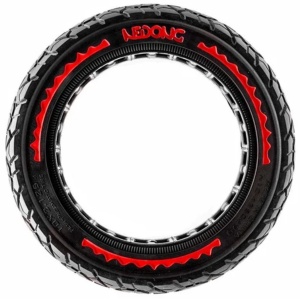 Cauciuc plin 10x2.125-6.5 off-road pentru trotinete electrice Ninebot D18E/D28E/D38E/F20/F25/F30/F40, Xiaomi Mi 4/Mi 4 Lite 2nd/Mi 4 Ultra, Navee N20/N40, Nedong, Negru/Roșu - Img 3