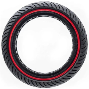 Cauciuc plin 8.5x2-6.1 | 8 ½ x 2 | 50/75-6.1 pentru trotinete electrice Xiaomi Mi M365, Xiaomi Mi Pro 2, Juicease E1 Tuya, Aovopro 365GO, Motus Scooty 8.5, Nedong, Negru cu dungă roșie - Img 3