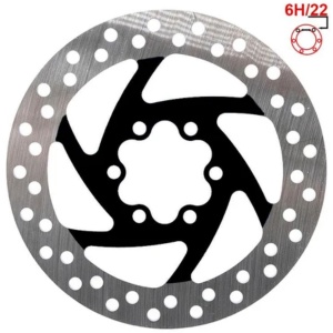 Disc frână 120 mm cu 6 prinderi pentru trotinete electrice Zero 8X, Joyor X1/X5S/Y5S/Y6S + 6 șuruburi, eWheel, Negru - Img 3