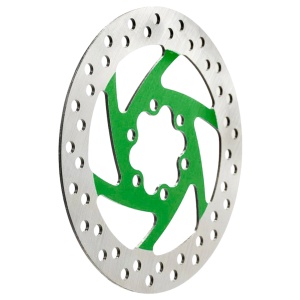 Disc frână 140 mm cu 6 prinderi pentru trotinete electrice Kukirin G2 Max, Kukirin G3/G3 Pro, Kukirin G4, Kugoo M4/M4 Pro, eWheel, Verde + 6 șuruburi - Img 4