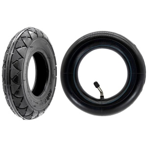 Pachet PROMO: 1 x Cauciuc 200x50 + 1 x Cameră 200x50 cu valvă îndoită la 45 de grade, pentru trotinete electrice Joyor A1/F1/F3/F5 și cărucioare