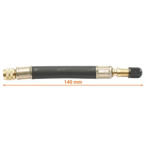 Prelungitor valvă 140 mm, flexibil, din cauciuc, compatibil cu valve auto (Schrader) - Img 2
