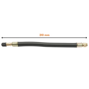 Prelungitor valvă 210 mm, flexibil, din cauciuc, compatibil cu valve auto (Schrader) - Img 2